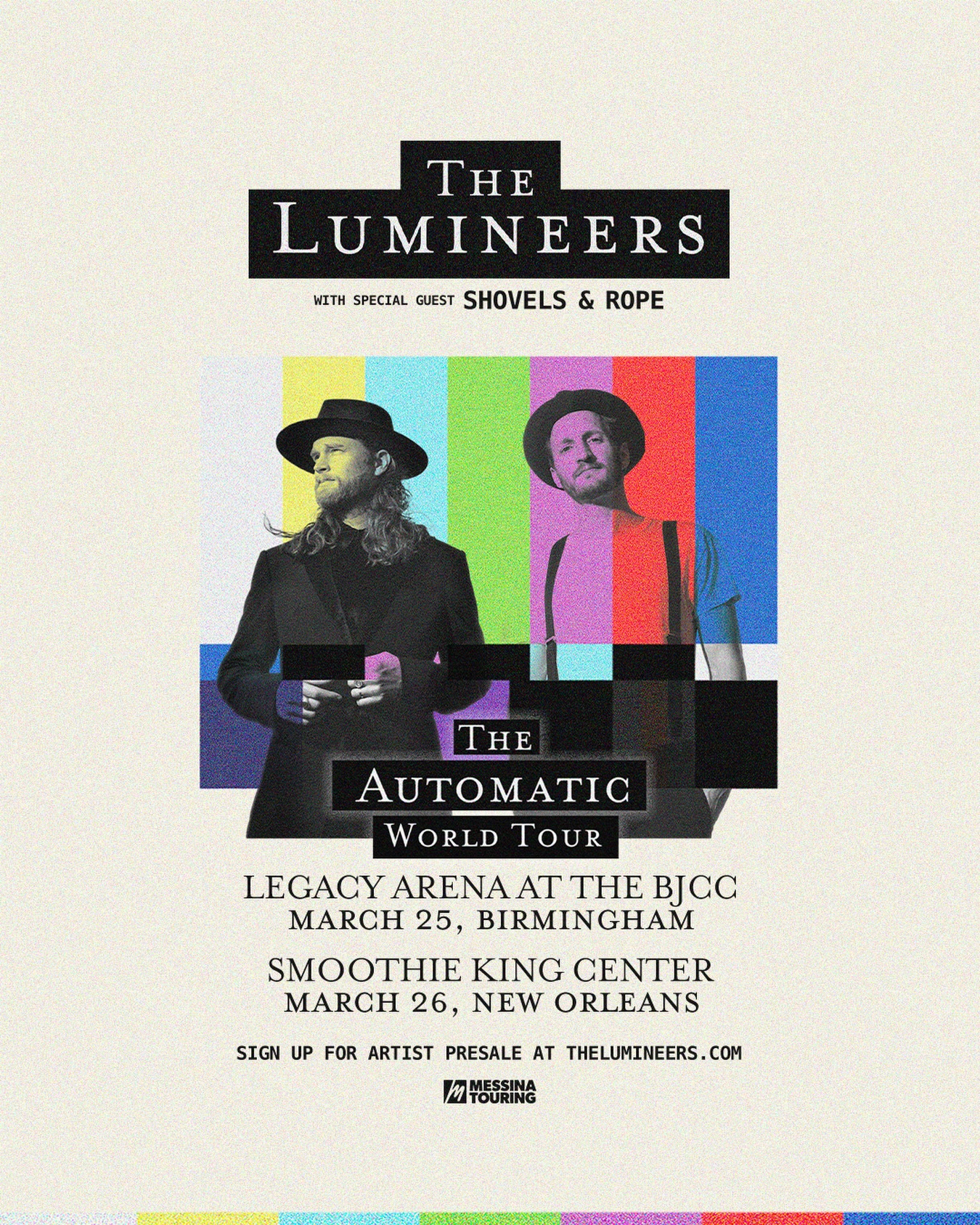 The Lumineers The Automatic World Tour Tour Poster 2026